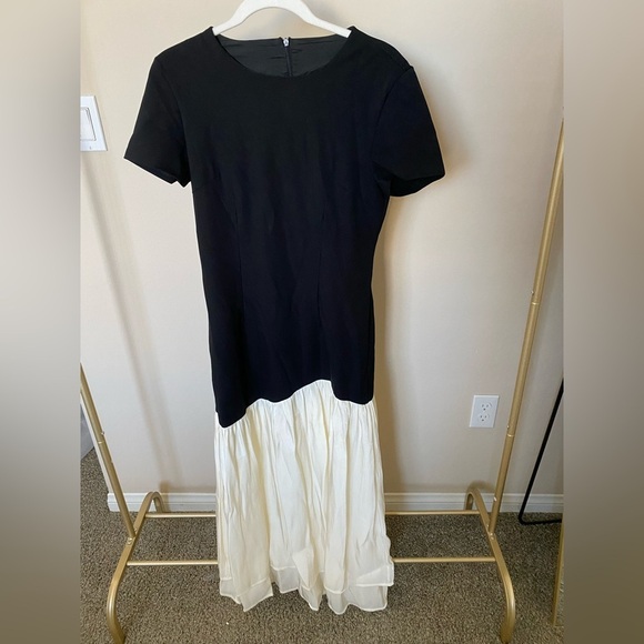 Elegant spliced maxi dress minimalist style new without tag - Picture 5 of 5